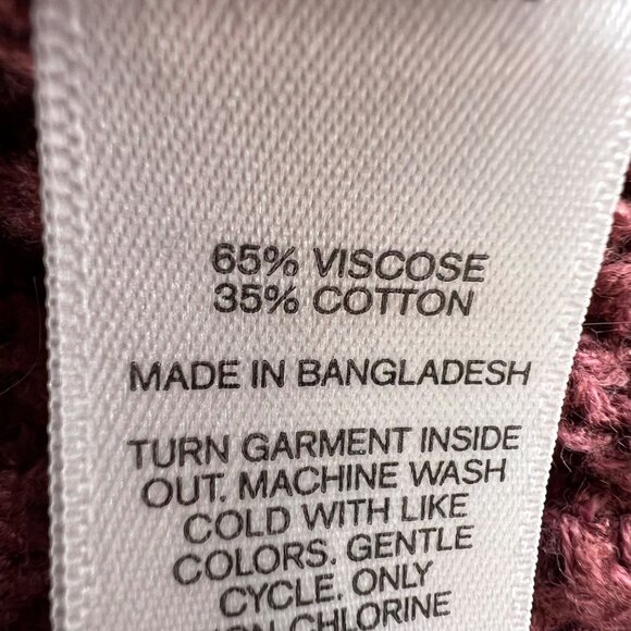 Express Women's Ribbed Pink Open Front Cardigan Sweater LG Long Sleeve Mauve - Picture 5 of 6